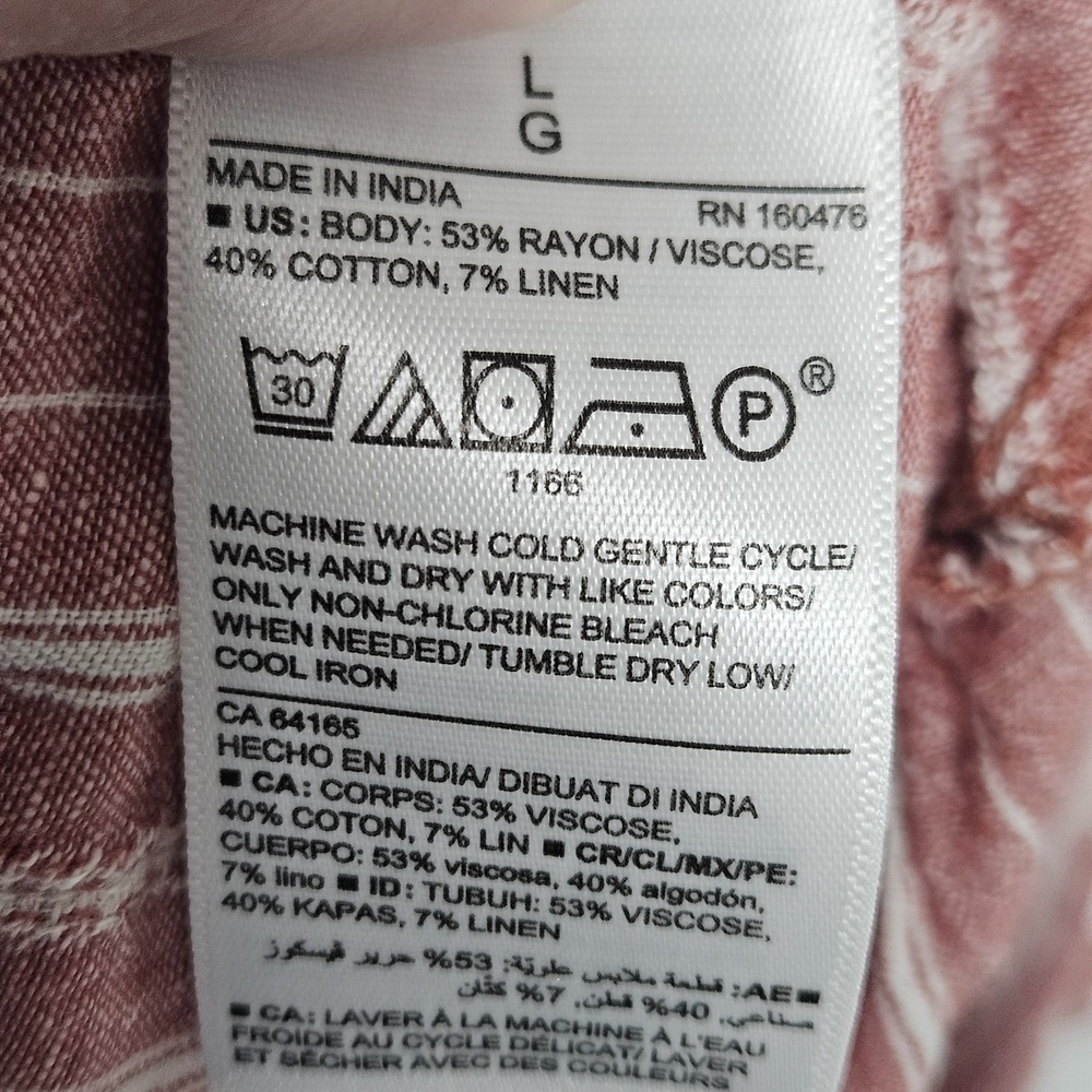 Old Navy Maxi Dress Women Lg Red Striped Halter Neck Linen Blend Tiered Boho‎ - Picture 4 of 9